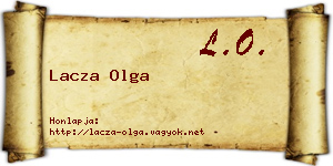 Lacza Olga névjegykártya